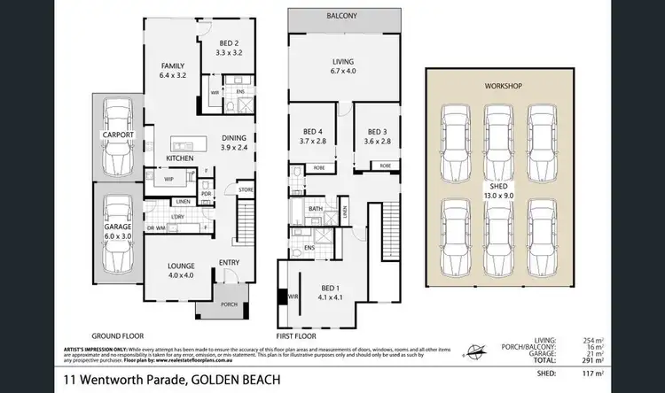 Floorplan of Homely house listing, 11 Wentworth Parade, Golden Beach QLD 4551