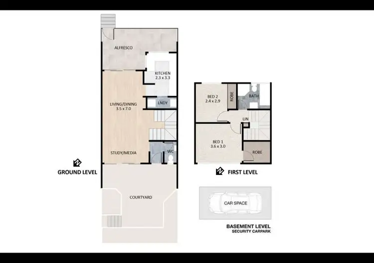 Floorplan of Homely townhouse listing, 19/5 Trafalgar Place, Marsfield NSW 2122