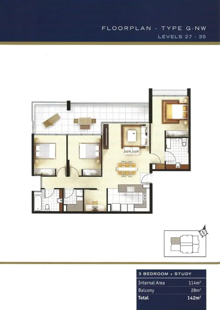 Floorplan of Homely apartment listing, 3401/34 Scarborough Street, Southport QLD 4215