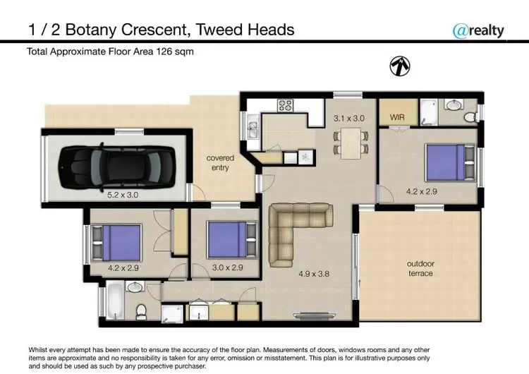 Floorplan of Homely villa listing, 1/2 Botany Crescent, Tweed Heads NSW 2485