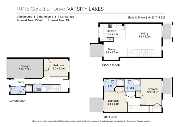 Floorplan of Homely house listing, 10/18 Geraldton Drive, Varsity Lakes QLD 4227