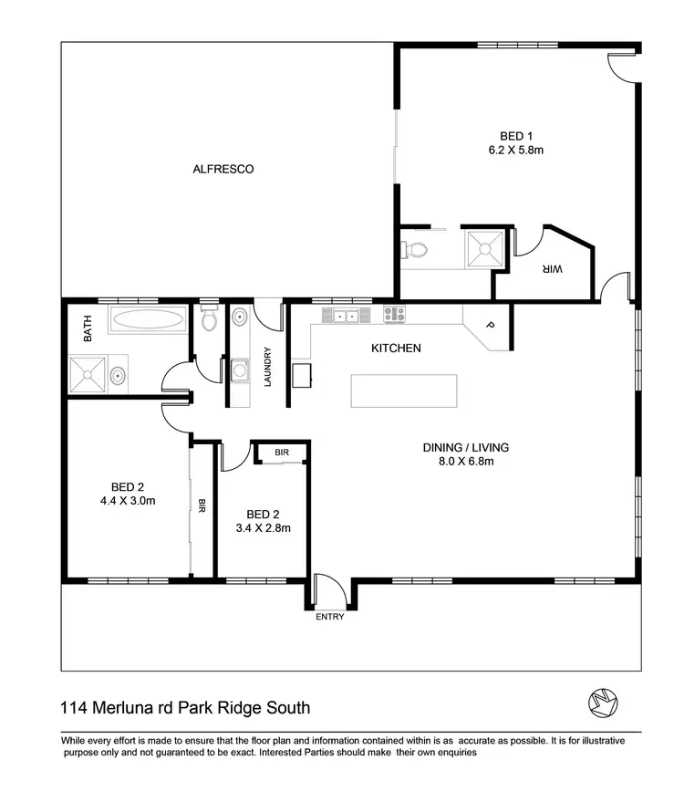Floorplan of Homely house listing, 114 MERLUNA ROAD, Park Ridge South QLD 4125