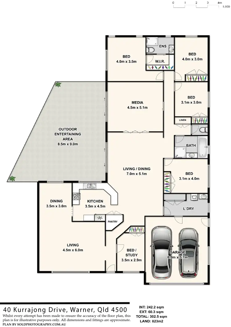 Floorplan of Homely house listing, 40 Kurrajong Drive, Warner QLD 4500