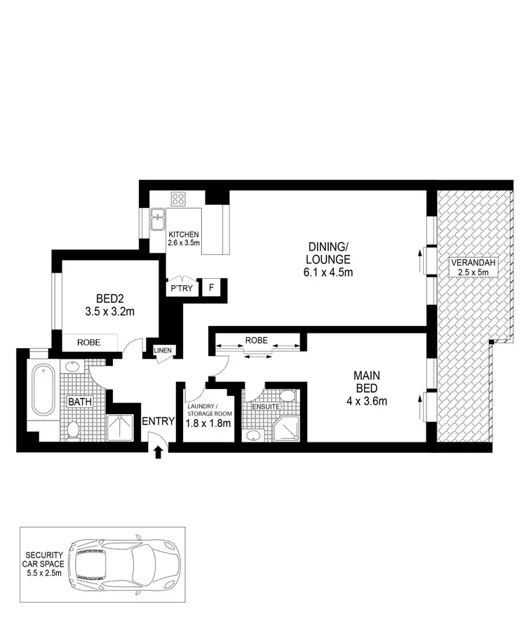 Floorplan of Homely apartment listing, 12/45 Eastbourne Road, Homebush West NSW 2140