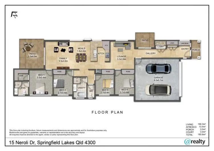 Floorplan of Homely house listing, 15 Neroli Drive, Springfield Lakes QLD 4300