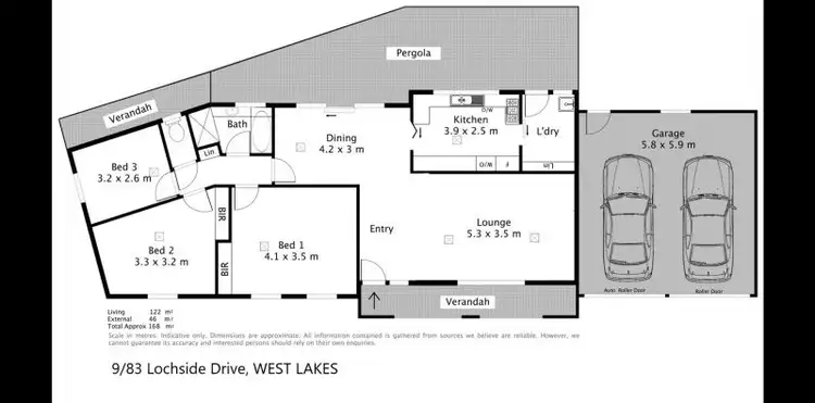 Floorplan of Homely house listing, 9/83 Lochside Drive, West Lakes SA 5021