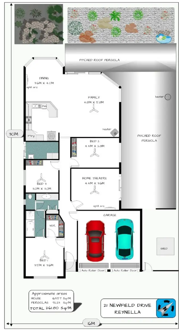 Floorplan of Homely house listing, 21 Newfield Drive, Reynella SA 5161
