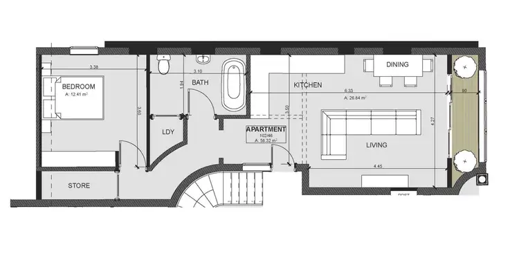 Floorplan of Homely apartment listing, 102/46 Watt Street, Newcastle NSW 2300