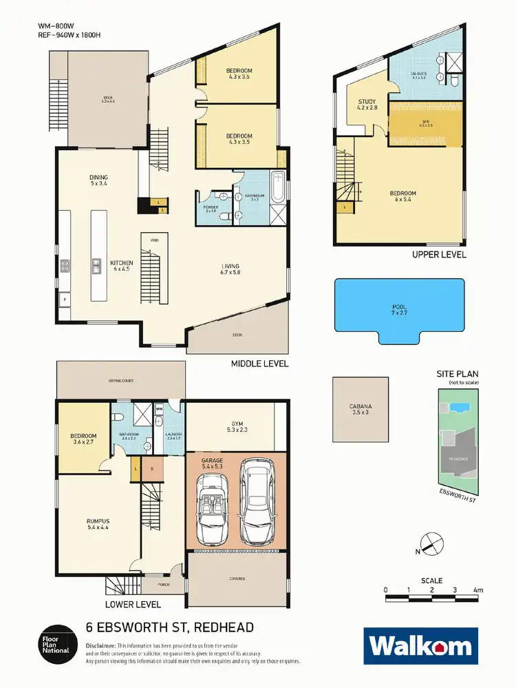 Floorplan of Homely house listing, 6 Ebsworth Street, Redhead NSW 2290