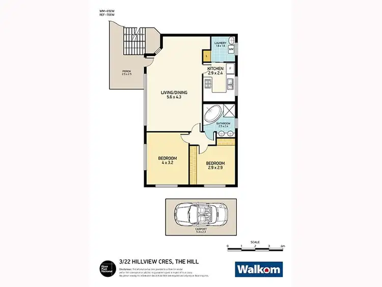 Floorplan of Homely apartment listing, 3/22 Hillview Crescent, The Hill NSW 2300
