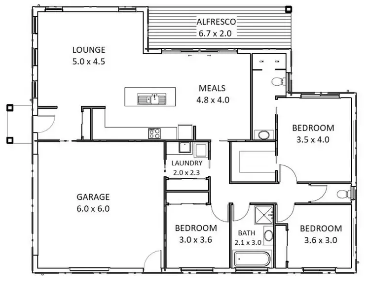 Floorplan of Homely house listing, 5a Malcombe Street, Longford TAS 7301
