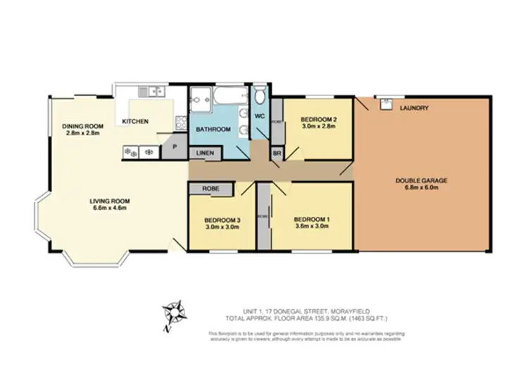 Floorplan of Homely unit listing, 1/17 Donegal St, Morayfield QLD 4506