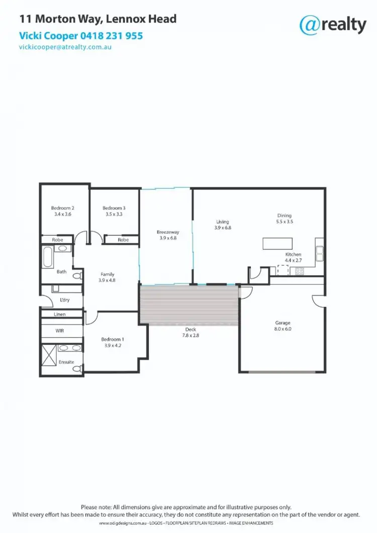 Floorplan of Homely house listing, 11 Morton Way, Skennars Head NSW 2478