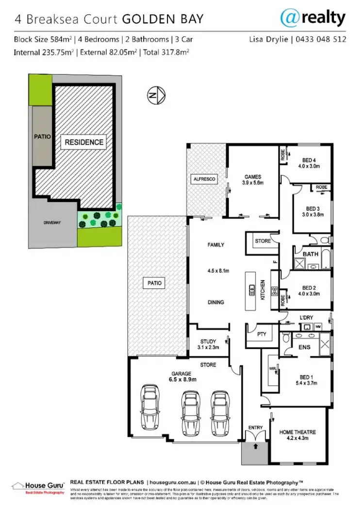 Floorplan of Homely house listing, 4 Breaksea Court, Golden Bay WA 6174