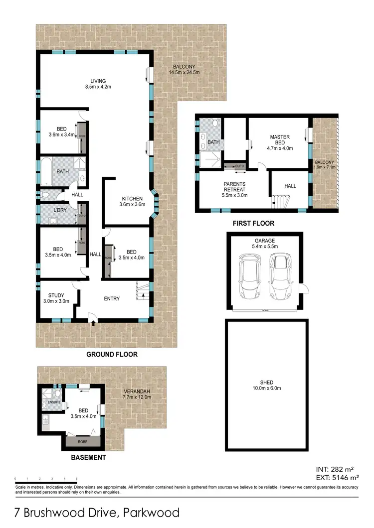 Floorplan of Homely house listing, 7 Brushwood Drive, Parkwood QLD 4214