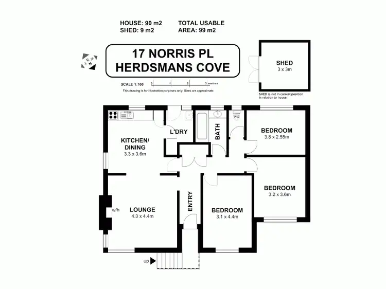 Floorplan of Homely house listing, 17 Norris Place, Herdsmans Cove TAS 7030