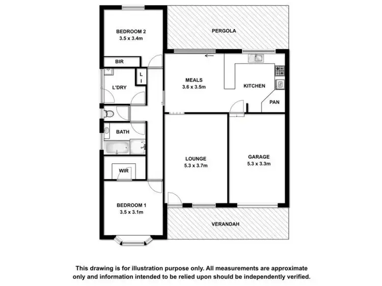 Floorplan of Homely unit listing, Unit 1/9 William Street, Mount Gambier SA 5290