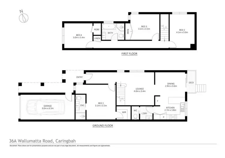 Floorplan of Homely semi-detached listing, 36A Wallumatta Road, Caringbah NSW 2229