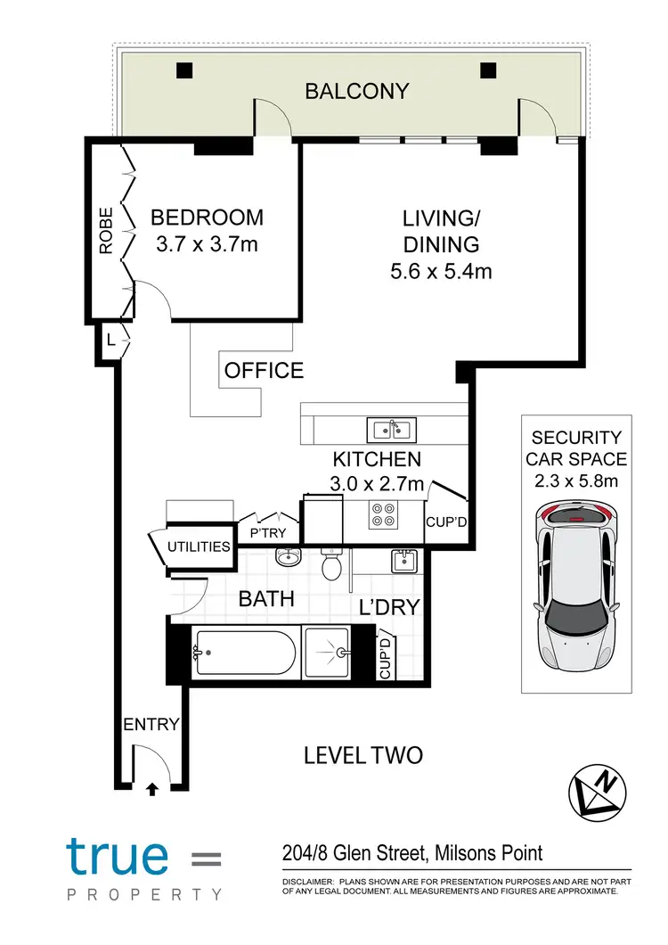 Floorplan of Homely apartment listing, 204/8 Glen Street, Milsons Point NSW 2061