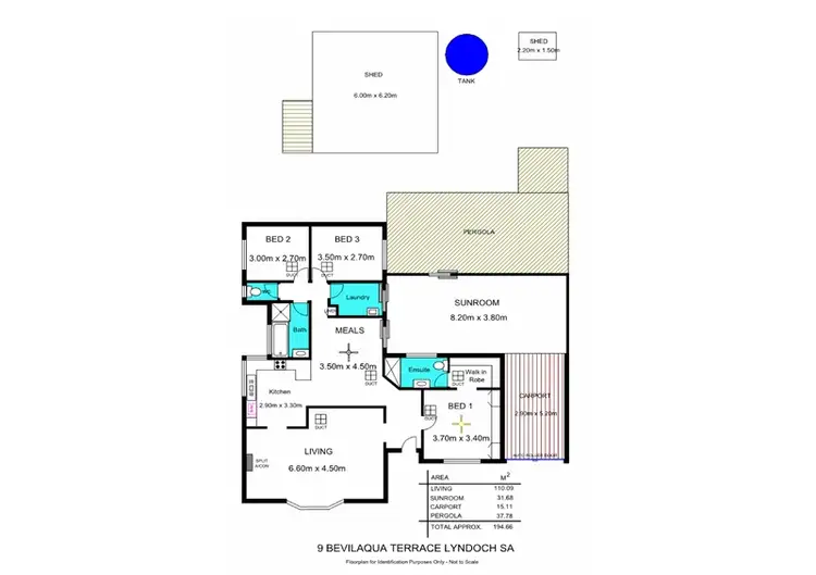 Floorplan of Homely house listing, 9 Bevilaqua Terrace, Lyndoch SA 5351