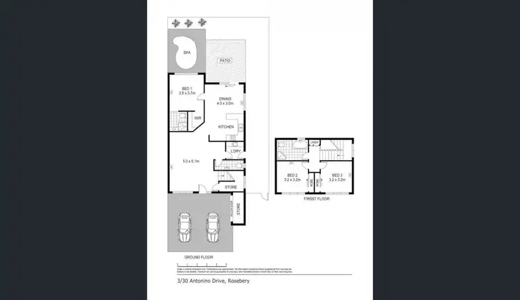 Floorplan of Homely townhouse listing, 3/30 Antonino Drive, Rosebery NT 832