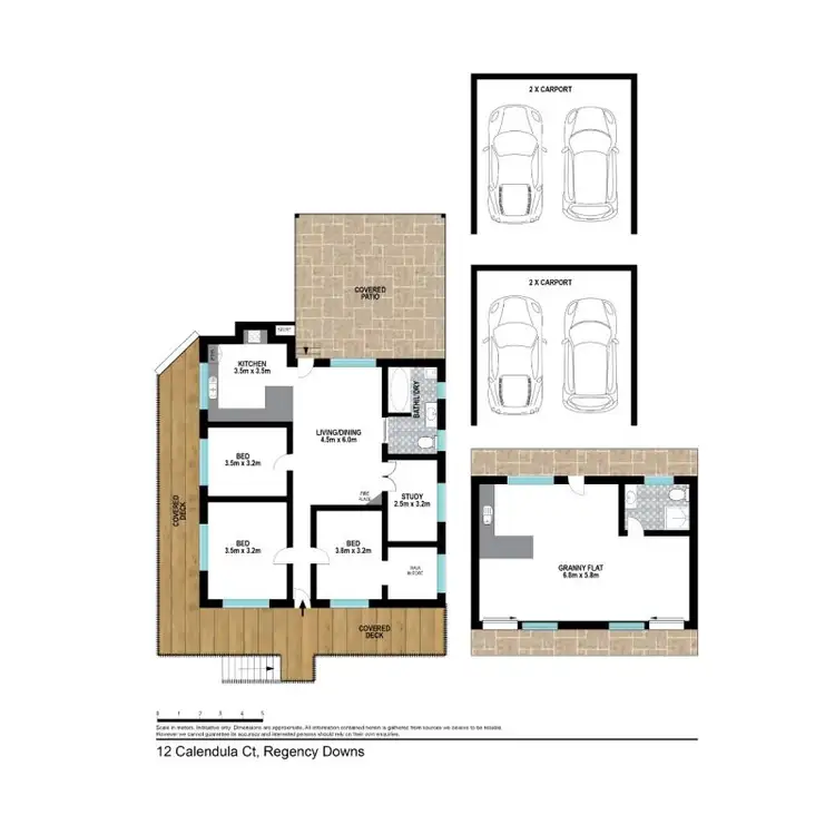 Floorplan of Homely rural property listing, 12 Calendula Court, Regency Downs QLD 4341