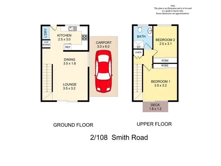 Floorplan of Homely townhouse listing, 2/108 Smith Road, Woodridge QLD 4114