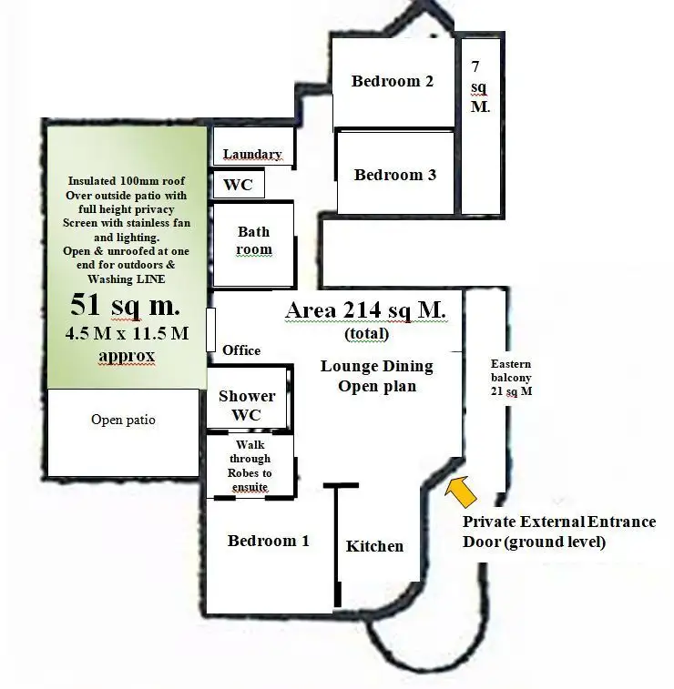 Floorplan of Homely unit listing, Unit 1/5 Boomerang St, Kingscliff NSW 2487