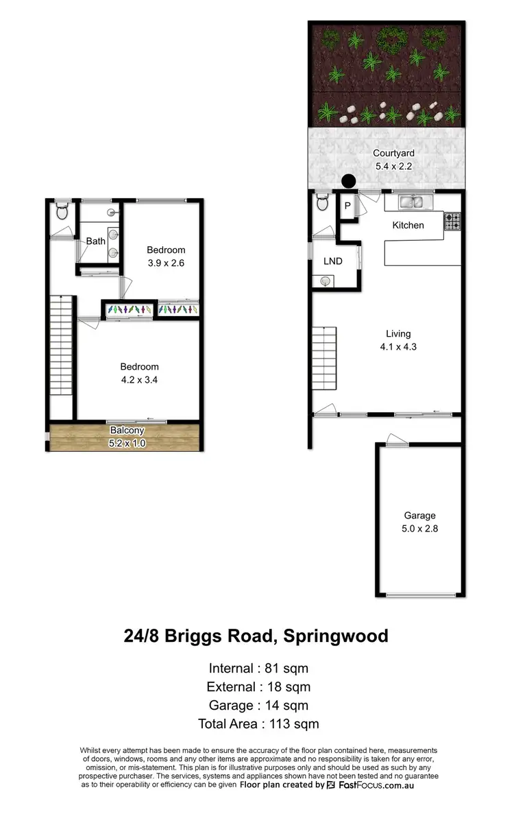 Floorplan of Homely townhouse listing, 24/8 Briggs Road, Springwood QLD 4127