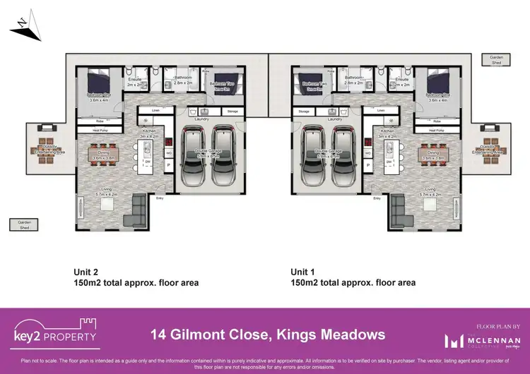 Floorplan of Homely unit listing, 1/14 Gilmont Close, Kings Meadows TAS 7249
