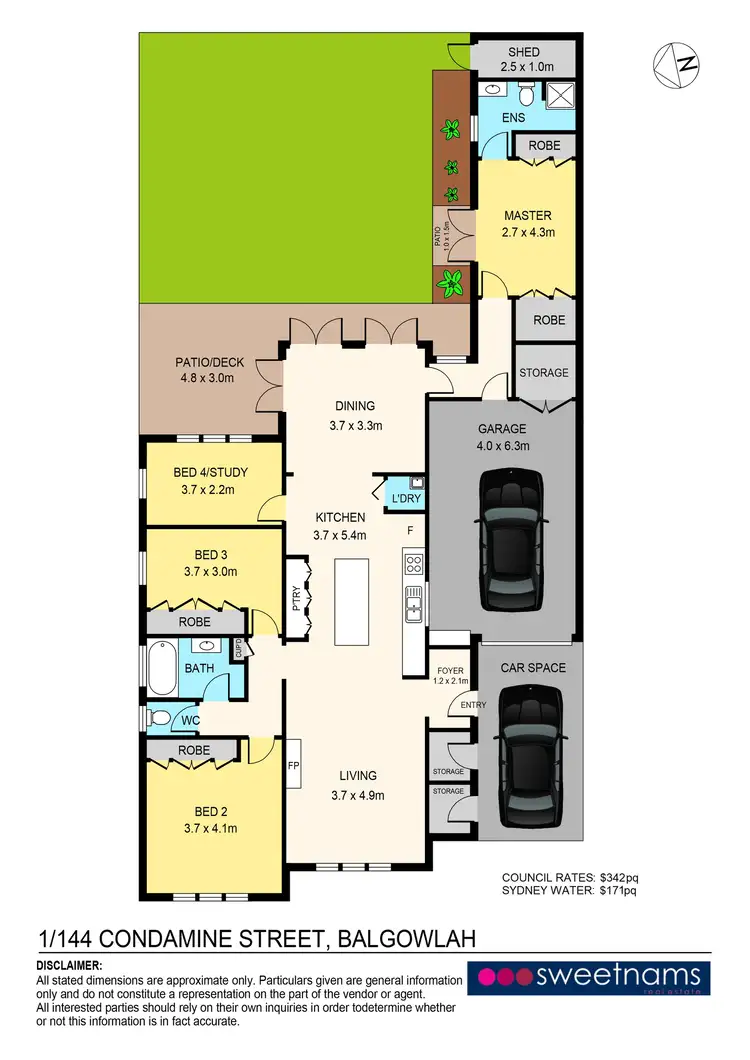 Floorplan of Homely unit listing, 1/144 Condamine Street, Balgowlah NSW 2093