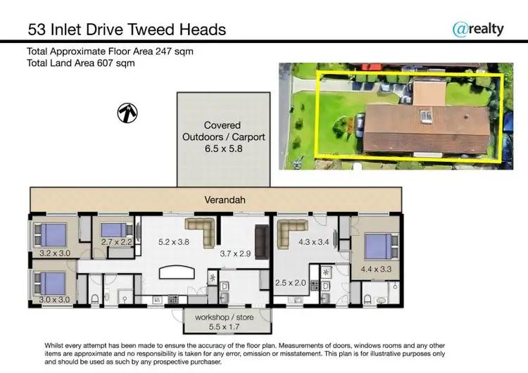 Floorplan of Homely house listing, 53 Inlet Drive, Tweed Heads West NSW 2485
