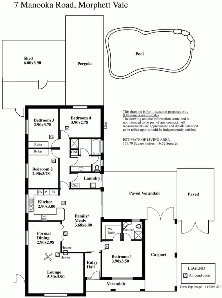 Floorplan of Homely house listing, 7 Manooka Road, Morphett Vale SA 5162