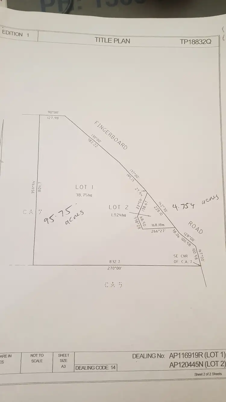 Floorplan of Homely land listing, 363 FINGERBOARD ROAD, Port Fairy VIC 3284