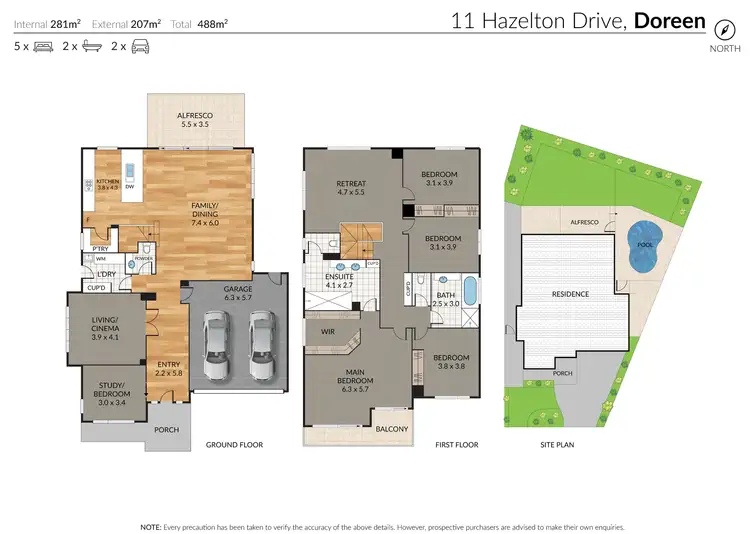 Floorplan of Homely house listing, 11 Hazelton Drive, Doreen VIC 3754