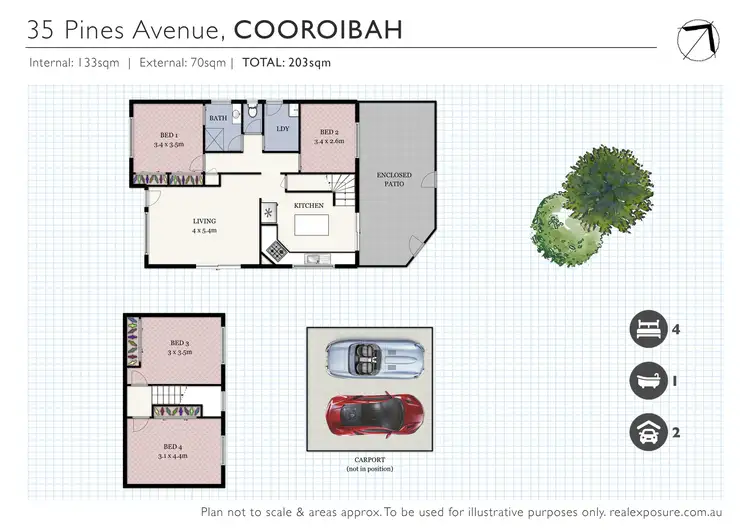 Floorplan of Homely house listing, 35 Pines Avenue, Cooroibah QLD 4565