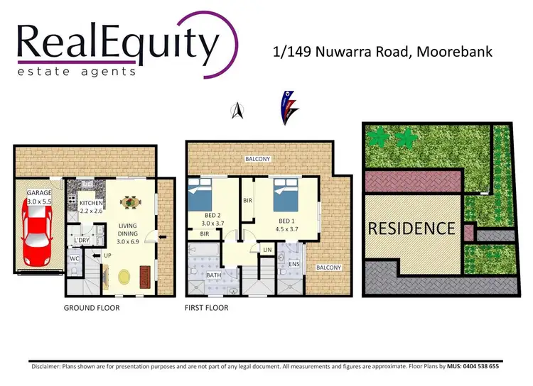 Floorplan of Homely townhouse listing, 1/149 Nuwarra Road, Moorebank NSW 2170