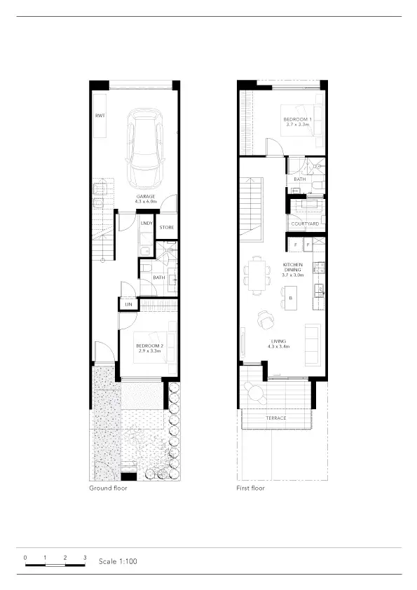 Floorplan of Homely townhouse listing, Lot 2 430 Blackshaws RD, Altona North VIC 3025