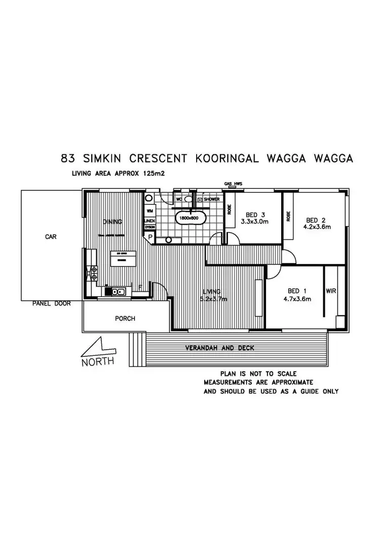 Floorplan of Homely house listing, 83 Simkin Crescent, Kooringal NSW 2650