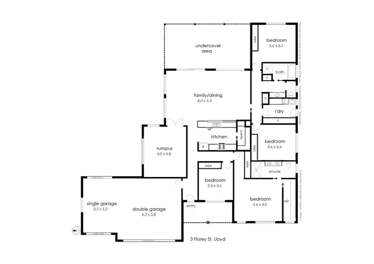 Floorplan of Homely house listing, 3 Florey Street, Lloyd NSW 2650