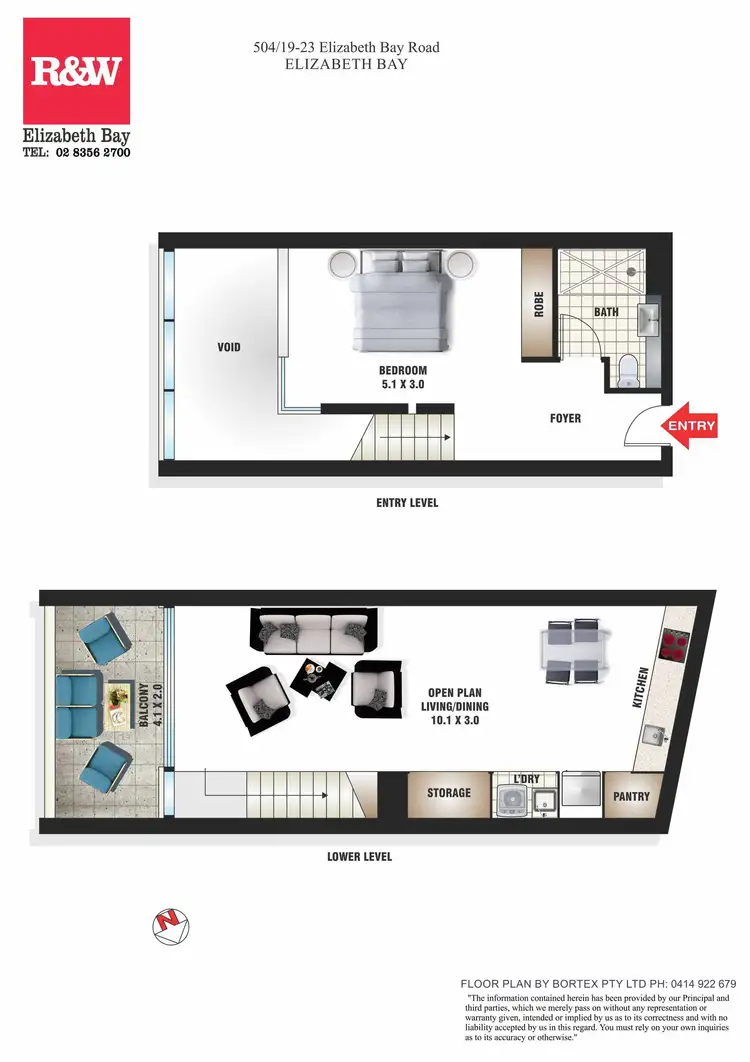 Floorplan of Homely apartment listing, 504/21 Elizabeth Bay Road, Elizabeth Bay NSW 2011