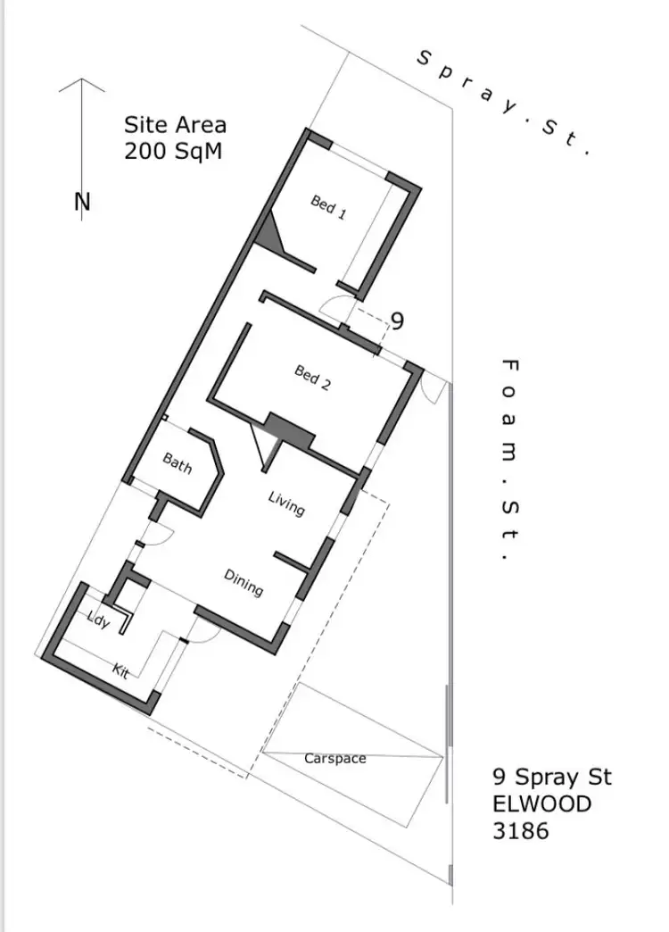 Floorplan of Homely house listing, 9 Spray Street, Elwood VIC 3184