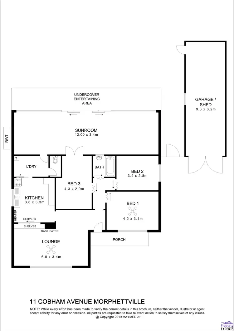 Floorplan of Homely house listing, 11 Cobham Avenue, Morphettville SA 5043