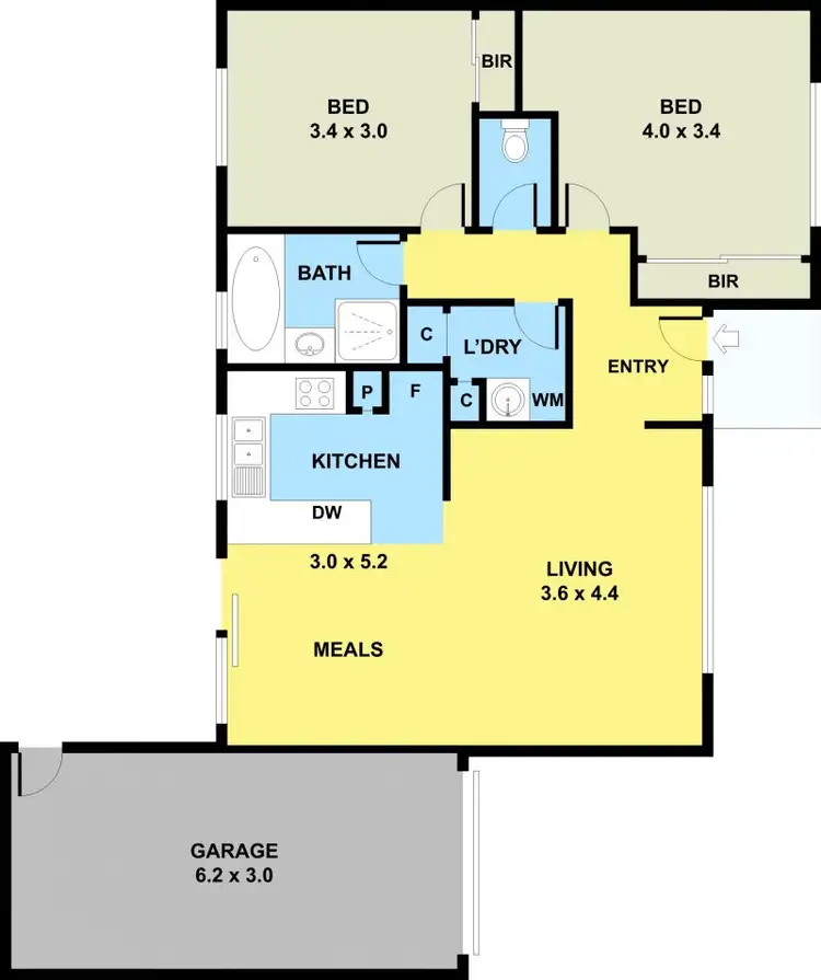 Floorplan of Homely unit listing, 8/24 Widford Street, Glenroy VIC 3046