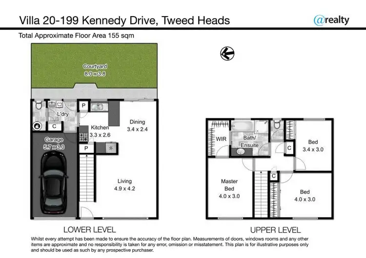 Floorplan of Homely townhouse listing, 20/199 Kennedy Drive, Tweed Heads West NSW 2485