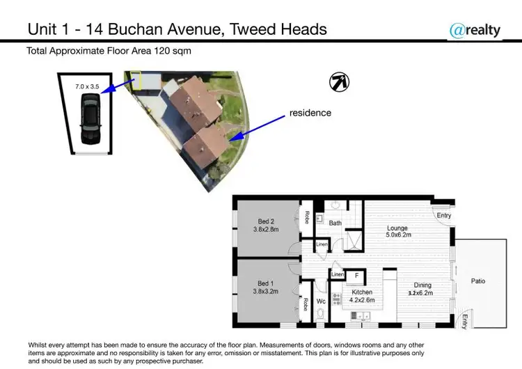 Floorplan of Homely unit listing, 1/14 Buchan Avenue, Tweed Heads NSW 2485