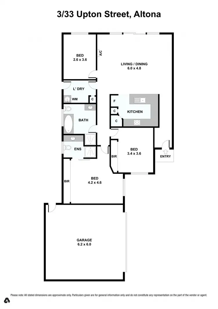 Floorplan of Homely unit listing, 3/33 Upton Street, Altona VIC 3018
