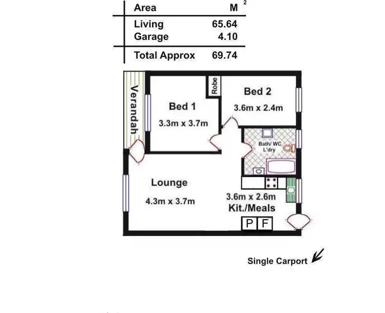 Floorplan of Homely unit listing, 14/33 Angus Avenue, Edwardstown SA 5039