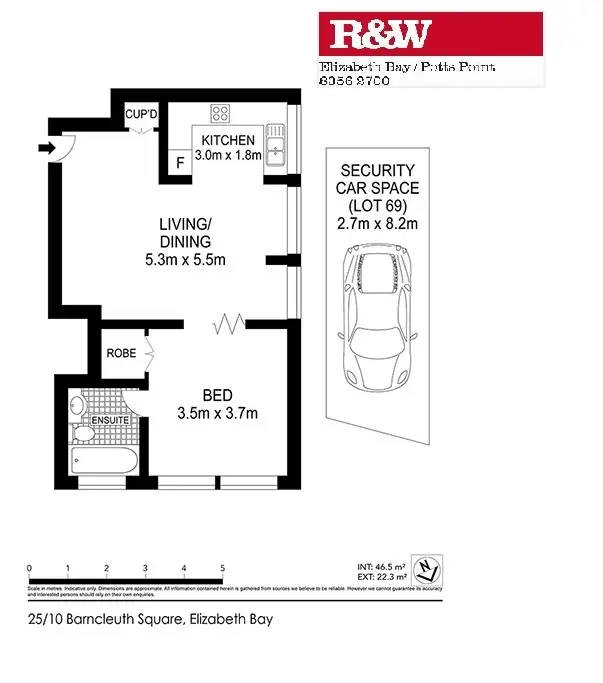 Floorplan of Homely apartment listing, 25/10 Barnclueth Square, Elizabeth Bay NSW 2011