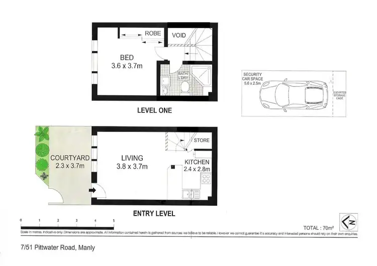Floorplan of Homely townhouse listing, 7/51 Pittwater Road, Manly NSW 2095
